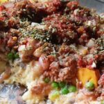 Delicious easy ground beef and Potato casserole with veggies, bacon, and creamy white sauce. Comforting, and perfect for weeknights.