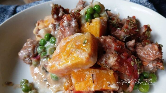 Serve up for a delicious, filling, and all in one dinner for the family. Believe me it is delicious. Fussy eaters will also dive, in. Kept some overnight and warmed it up for lunch the next day.