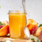 Make this easy homemade peach jam with just peaches, sugar, and lemon juice. No pectin needed! A sweet, simple recipe perfect for beginners.