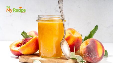 Make this easy homemade peach jam with just peaches, sugar, and lemon juice. No pectin needed! A sweet, simple recipe perfect for beginners.