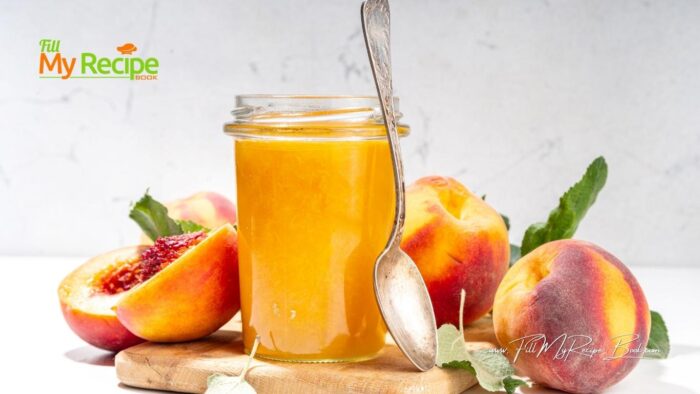 Make this easy homemade peach jam with just peaches, sugar, and lemon juice. No pectin needed! A sweet, simple recipe perfect for beginners.