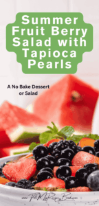Light and fruity! A Summer Berry Salad with tapioca pearls and honey dressing is the perfect refreshing recipe for picnics, brunch.