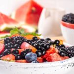 Light and fruity! A Summer Berry Salad with tapioca pearls and honey dressing is the perfect refreshing recipe for picnics, brunch.