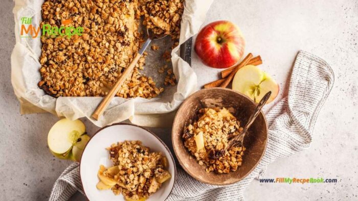 Apple Oat Crumble Pie has tender apple pieces with cinnamon and sugar topped with a crunch golden oat streusel with brown sugar.