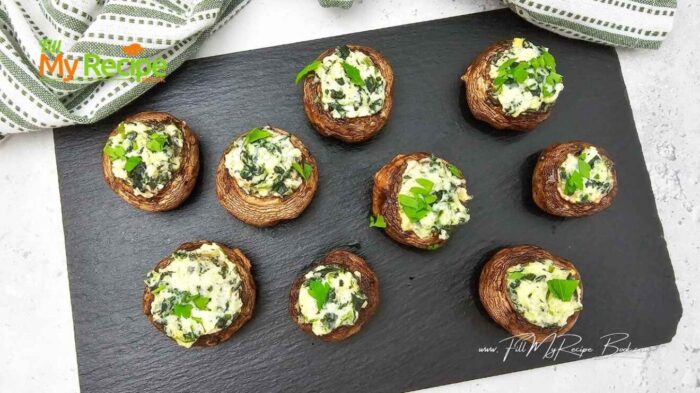 Creamy spinach and ricotta stuffed mushrooms baked to perfection. An easy, healthy vegetarian appetizer, perfect for parties or weekend sides.