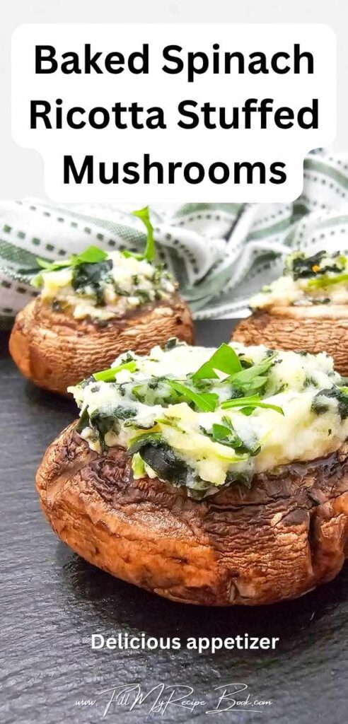 Creamy spinach and ricotta stuffed mushrooms baked to perfection. An easy, healthy vegetarian appetizer, perfect for parties or weekend sides.