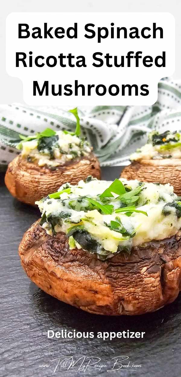Creamy spinach and ricotta stuffed mushrooms baked to perfection. An easy, healthy vegetarian appetizer, perfect for parties or weekend sides.