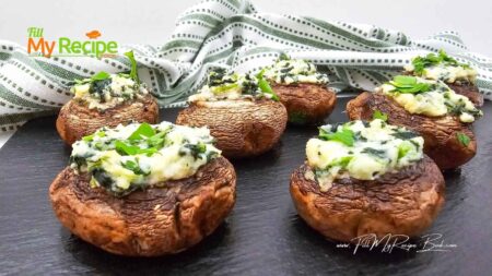 Creamy spinach and ricotta stuffed mushrooms baked to perfection. An easy, healthy vegetarian appetizer, perfect for parties or weekend sides.