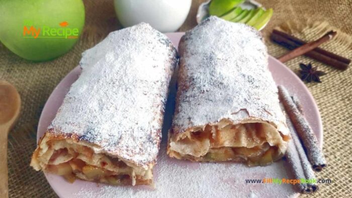 Easy Apple Strudel Wraps recipe from scratch. Tortilla strudel is a delicious dessert, the taste does not differ from a classic one.