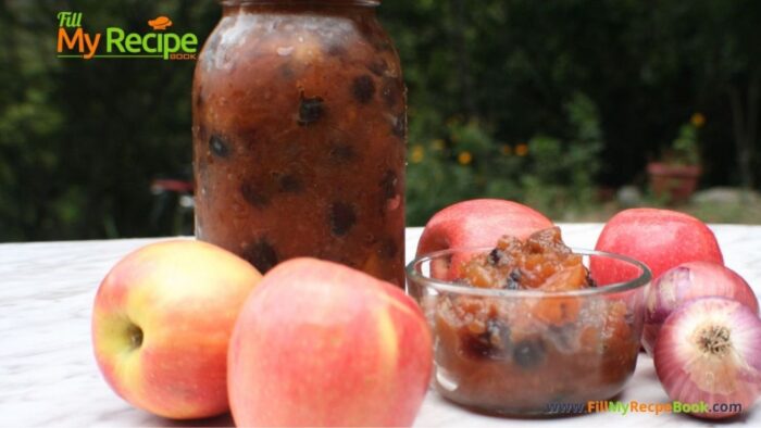 Easy Bottled Sweet Apple chutney Recipe. Homemade bottled or canned apple chutney When life gives you apples in apple season.