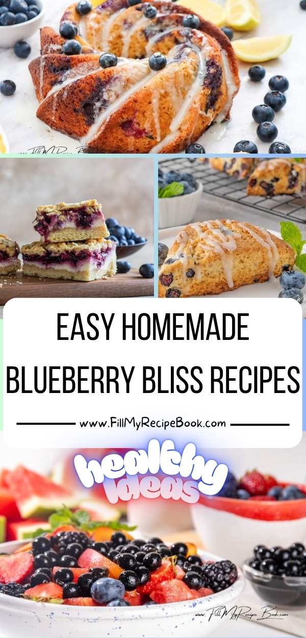 Whip up easy homemade blueberry recipes the whole family will love, from breakfasts and snacks to desserts and more. Simple, fresh.