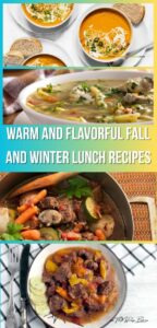 Warm and flavorful fall and winter lunch recipes to keep you cozy. Hearty soups and stews and seasonal favorites for every taste.