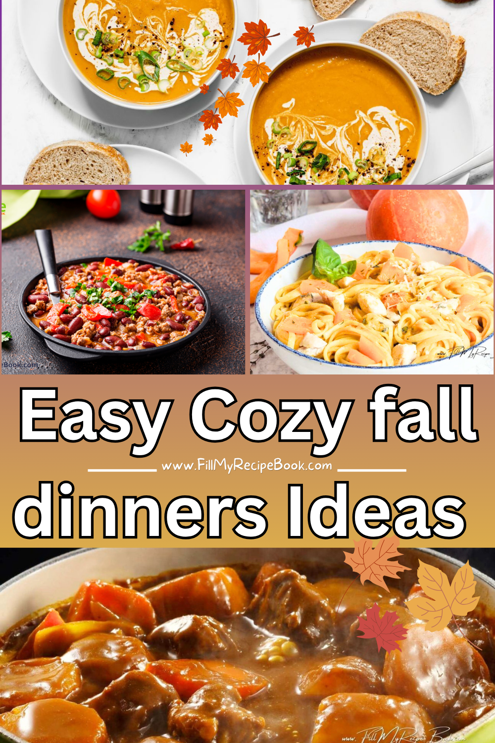 Enjoy Easy Cozy fall dinners Ideas with hearty, comforting recipes perfect for busy weeknights, family meals, and chilly autumn evenings.