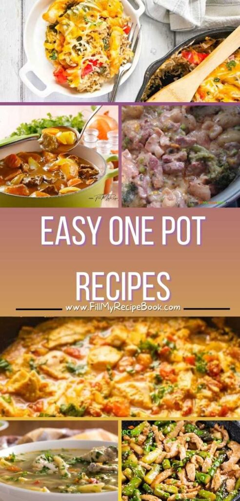 Discover easy one pot recipes featuring hearty stews with meats and vegetables, flavorful stir fries, comforting soups, all in one skillet meals, and aromatic curries. Quick, delicious dinners made simple.