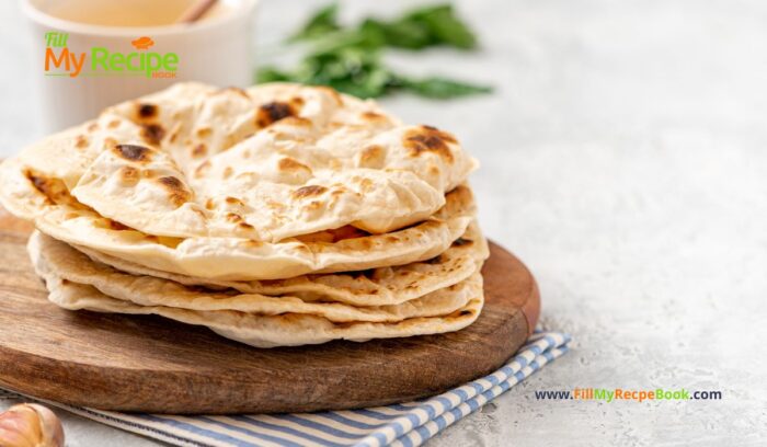 Easy Homemade Flatbread Recipe idea. Simple ingredients and yeast free, to cook this fluffy and flavorful bread for versatile toppings.