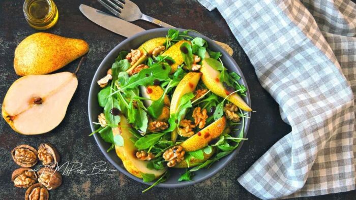 This salad makes a delicious seasonal fall or autumn recipe for family meals.