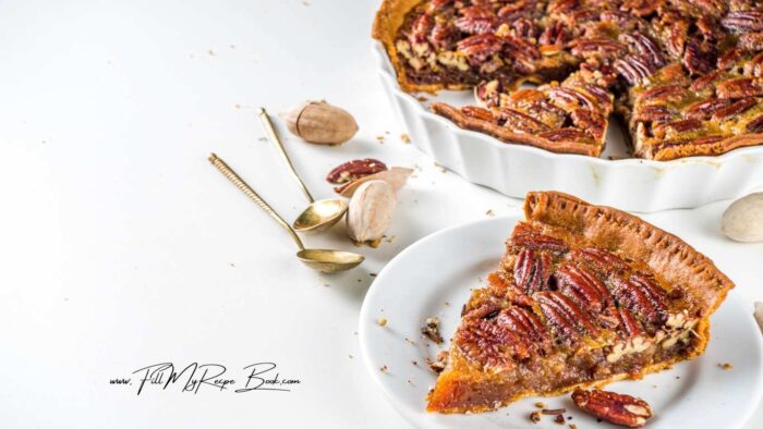 Bake in the preheated oven for about 30 minutes. Then place some foil over the pie in a way that it does not fall in the pie. (tent like). Bake for a further 35-45 minutes. (prevents the nuts and crust from burning or getting to brown.)