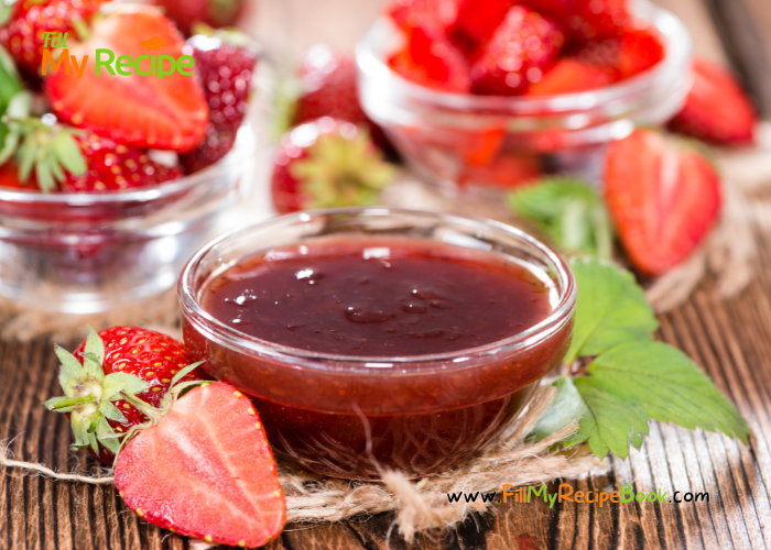 Homemade Strawberry Sauce made in just a few minutes. No cooking just mash with sugar and add brandy and leave to stand and serve on desserts.