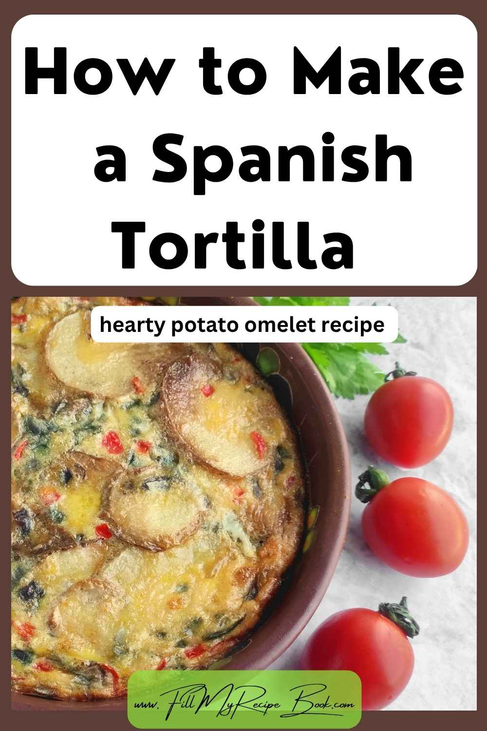 How to Make a classic Spanish tortilla with eggs, potato, onion, and bell pepper. A hearty potato omelet recipe perfect for any meal.