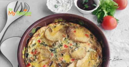 How to Make a classic Spanish tortilla with eggs, potato, onion, and bell pepper. A hearty potato omelet recipe perfect for any meal.