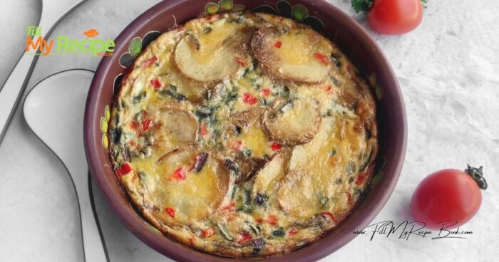 Slice the finished dish and serve warm with sour cream. The tortilla is also delicious after cooling.