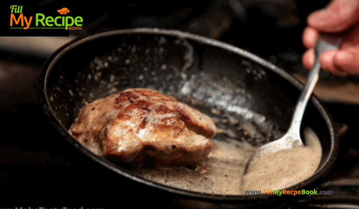 A Pan Seared Garlic Butter Steak recipe. Tasty pan sear in butter with the herbs of Garlic, Rosemary and Thyme, served with a salads.