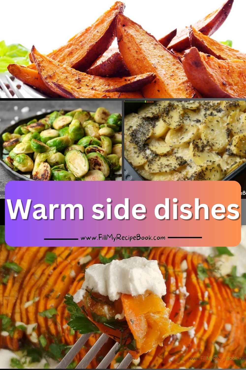 Comforting warm side dishes, casseroles, roasted veggies, potatoes and vegetable dishes and fresh breads to make any meal complete.