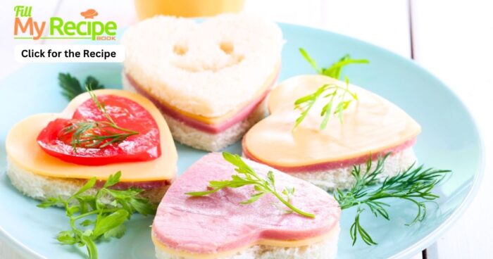 Easy Heart Sandwiches ideas recipe. Make these heart shaped sandwiches with a cookie cutter for special occasions, tea parties, meals.