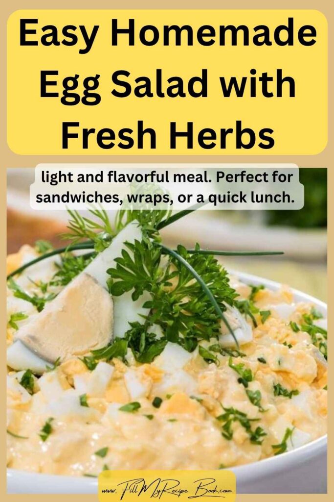 Whip up this Easy Homemade Egg Salad with Fresh Herbs for a light and flavorful meal. Perfect for sandwiches, wraps, or a quick lunch. 