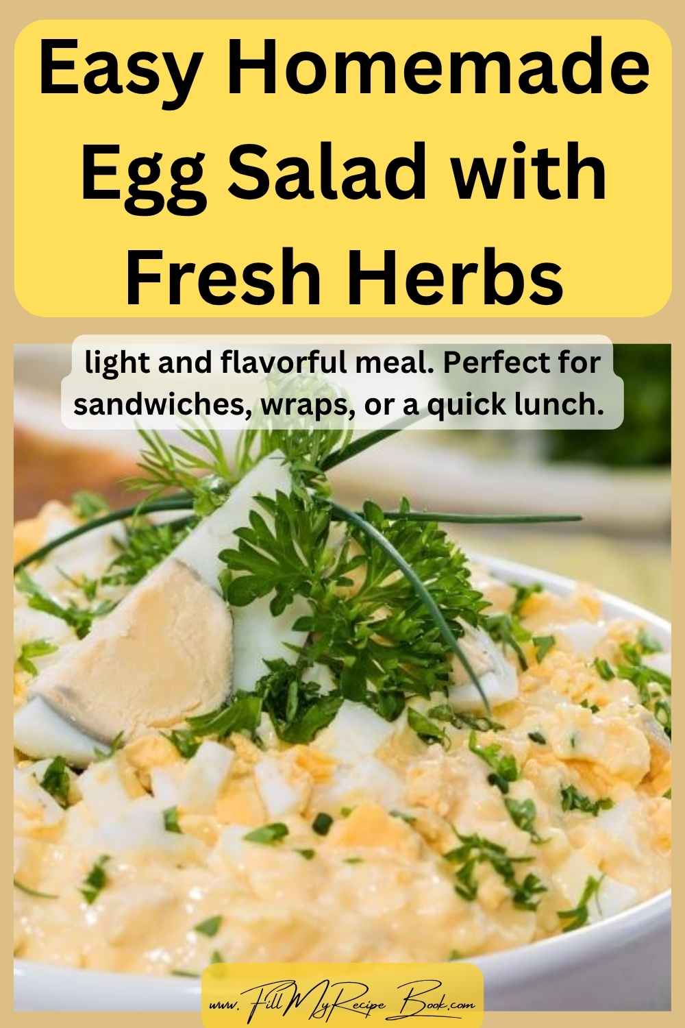 Whip up this Easy Homemade Egg Salad with Fresh Herbs for a light and flavorful meal. Perfect for sandwiches, wraps, or a quick lunch.