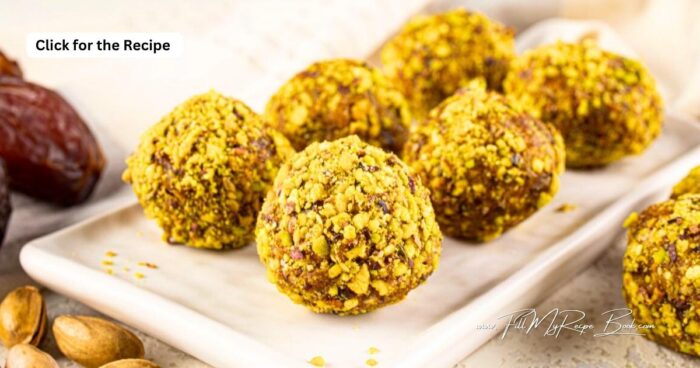 Easy Protein Energy Balls Recipe idea. A No Bake healthy bites with dates and nuts, pumpkin spice, for a tasty snack or treat.