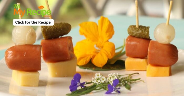 Easy Toothpick Vienna Cheese Appetizer recipe ideas for a no bake get togethers or party and family. A bite size cold finger food for snacks.