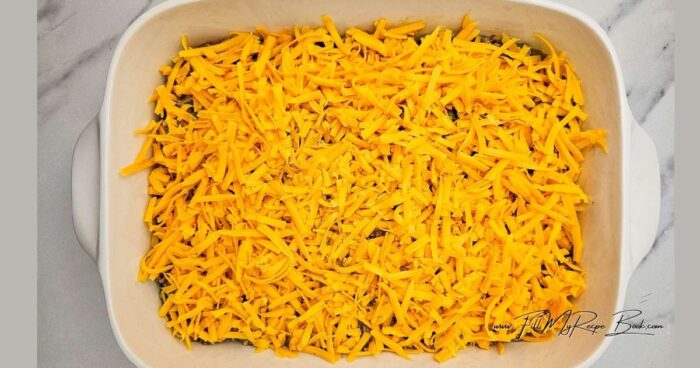 Sprinkle the cheese over the top.