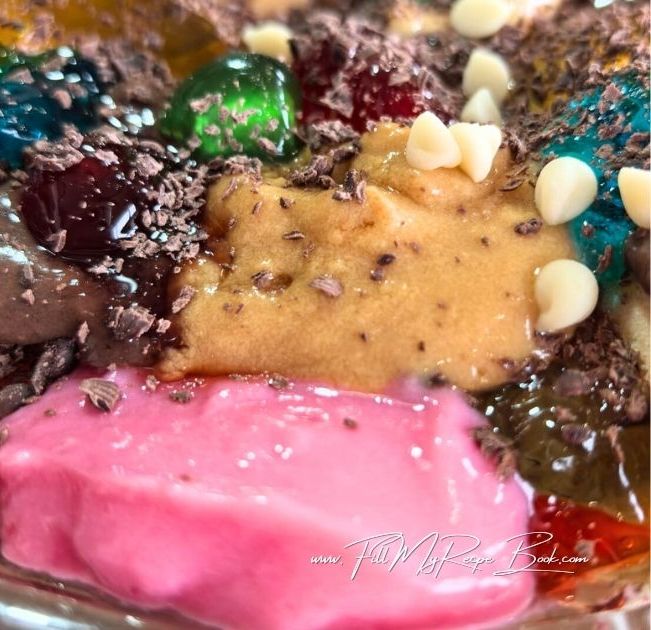 To serve scoop with a large spoon some trifle out in each ones dessert bowl and enjoy.