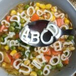 This Easy Alphabet Veggie Soup is a simple vegan recipe the whole family will love. Perfect for quick lunches, weeknight dinners.