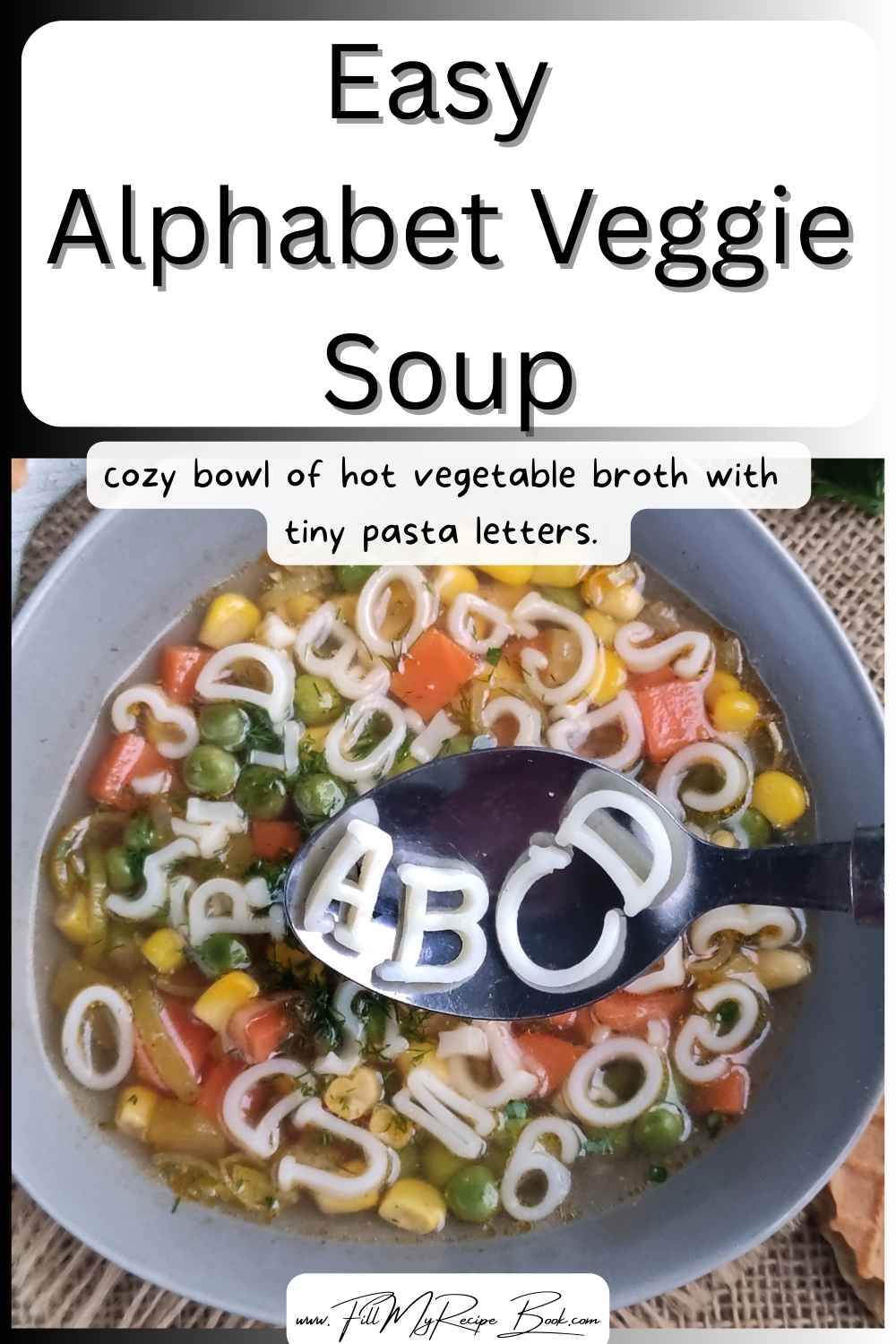 This Easy Alphabet Veggie Soup is a simple vegan recipe the whole family will love. Perfect for quick lunches, weeknight dinners.