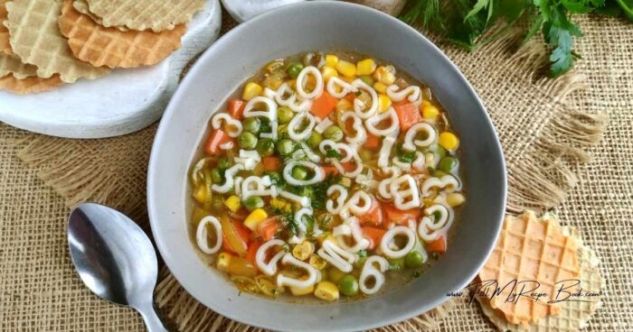 This alphabet soup is perfect for a light lunch, a family dinner, or a cozy snack on a cold day. It's very easy to prepare and healthy, which is why it's so loved by both children and adults.