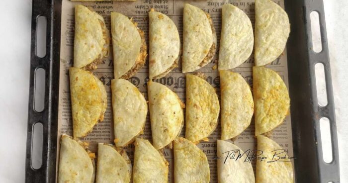 Place the mini tortilla circles on a parchment-lined baking sheet. Bake at 392°F for 10–12 minutes, until: the mini tacos are crispy. Flip them after 5 minutes. Stir in the tomatoes, onion, cilantro, and jalapeno slices.