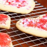 Homemade Heart Valentine’s Cookies made with simple ingredients. Easy to decorate with sprinkles or icing for a sweet Valentine’s Day treat.