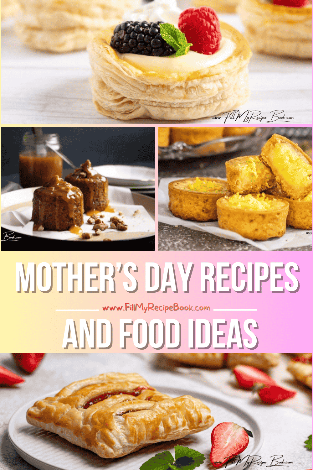 Easy Mother’s Day recipes and food ideas for breakfast, brunch, lunch, and desserts. Create a special homemade meal with simple, delicious dishes.
