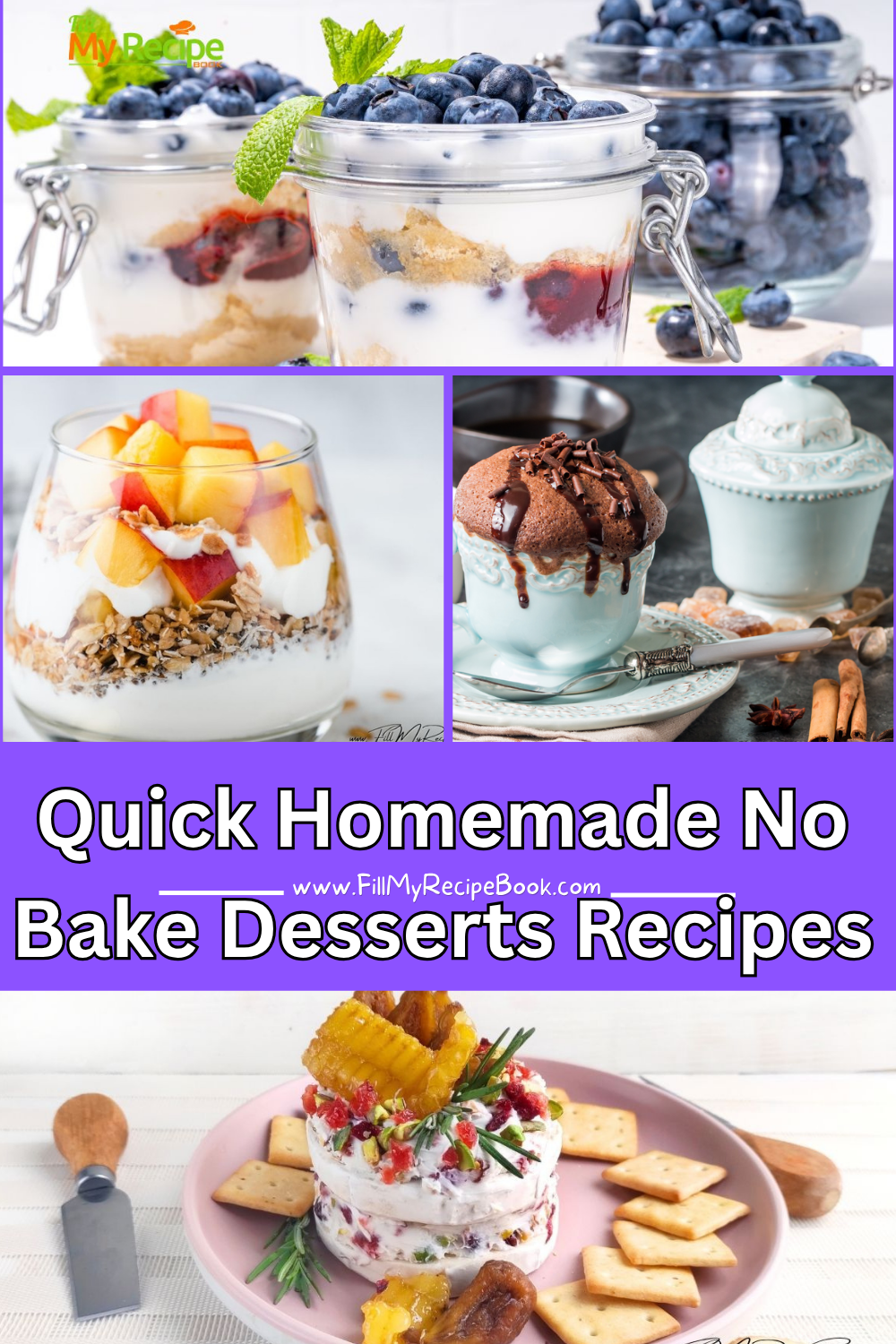 Make these Quick homemade no-bake desserts recipes in minutes with easy mug cakes, fruit parfaits, cheesecake, easy treats for any occasion.