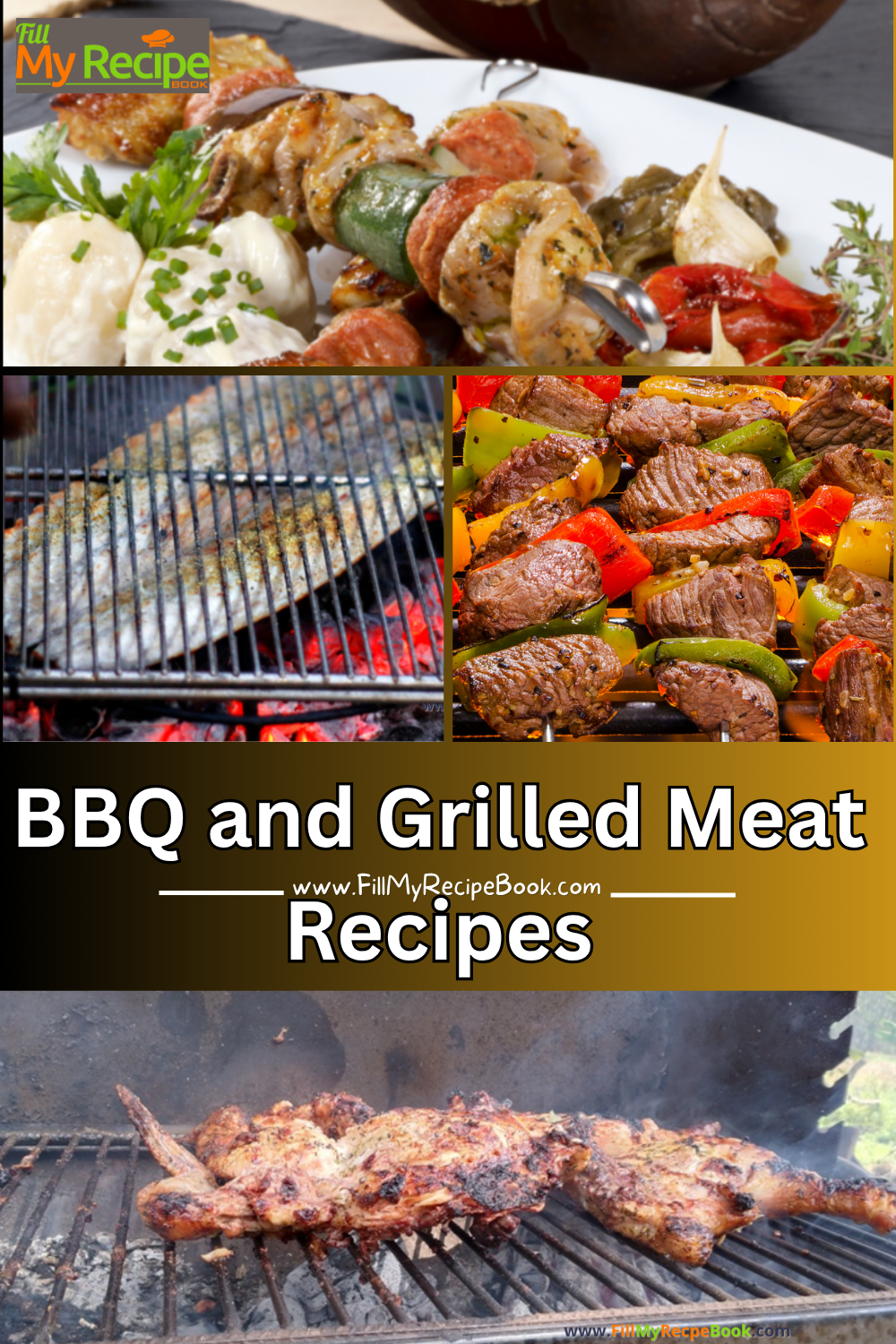 Easy BBQ and grilled meat recipes including chicken, beef, and Fish, BBQ Skewers and Kebabs. Perfect for cookouts, summer family dinners.