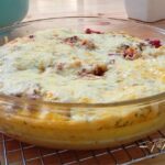 Crustless corned beef quiche recipe made with fried onions, mushrooms and sweet corn. An easy oven baked family meal for busy weeknights.