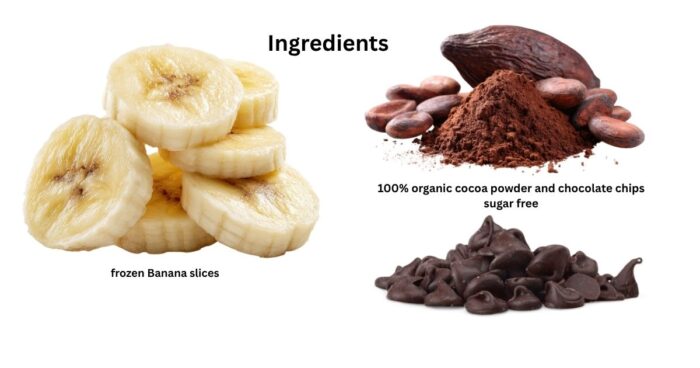Making this chocolate banana ice cream is as simple as blending a handful of wholesome ingredients until smooth and creamy. Start with frozen ripe bananas, which create the rich, ice cream-like texture while providing natural sweetness without adding sugar.