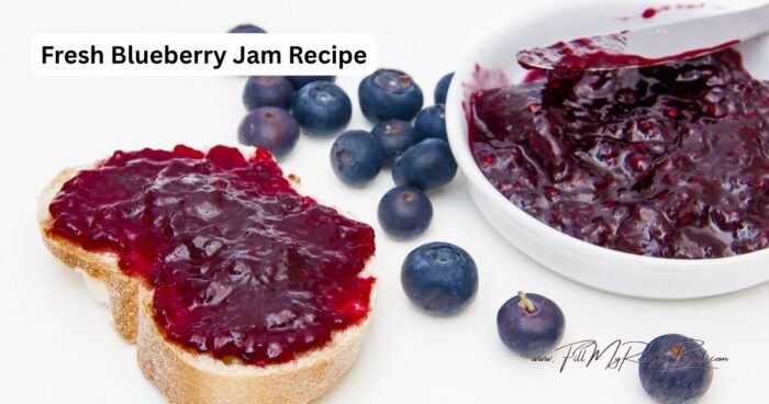 Blueberry jam goes well with toast and scones.