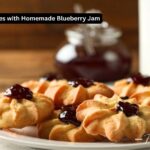 Buttery, melt-in-your-mouth Shortbread Cookies with Homemade Blueberry Jam. An easy, delicious treat for afternoon tea, holidays, or sharing.