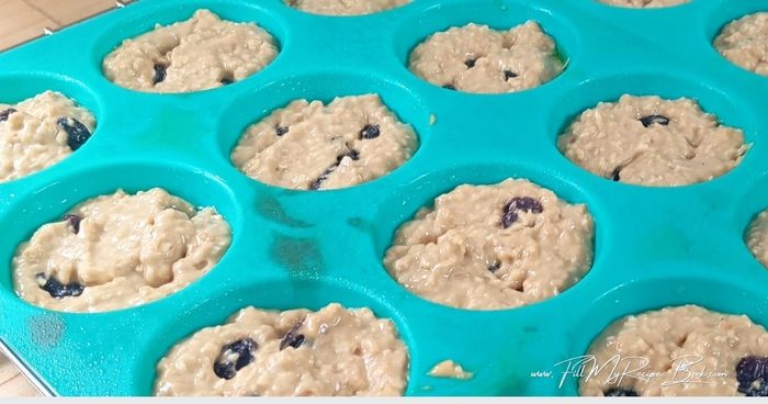The basic batter is made with flour, bran or oats, eggs, sugar, oil, milk, salt and bicarbonate of soda, fruit mix and desiccated coconut is added to the batter for the traditional version. But you can easily change leave out the raisins and add fillings to suit what you have in your pantry.