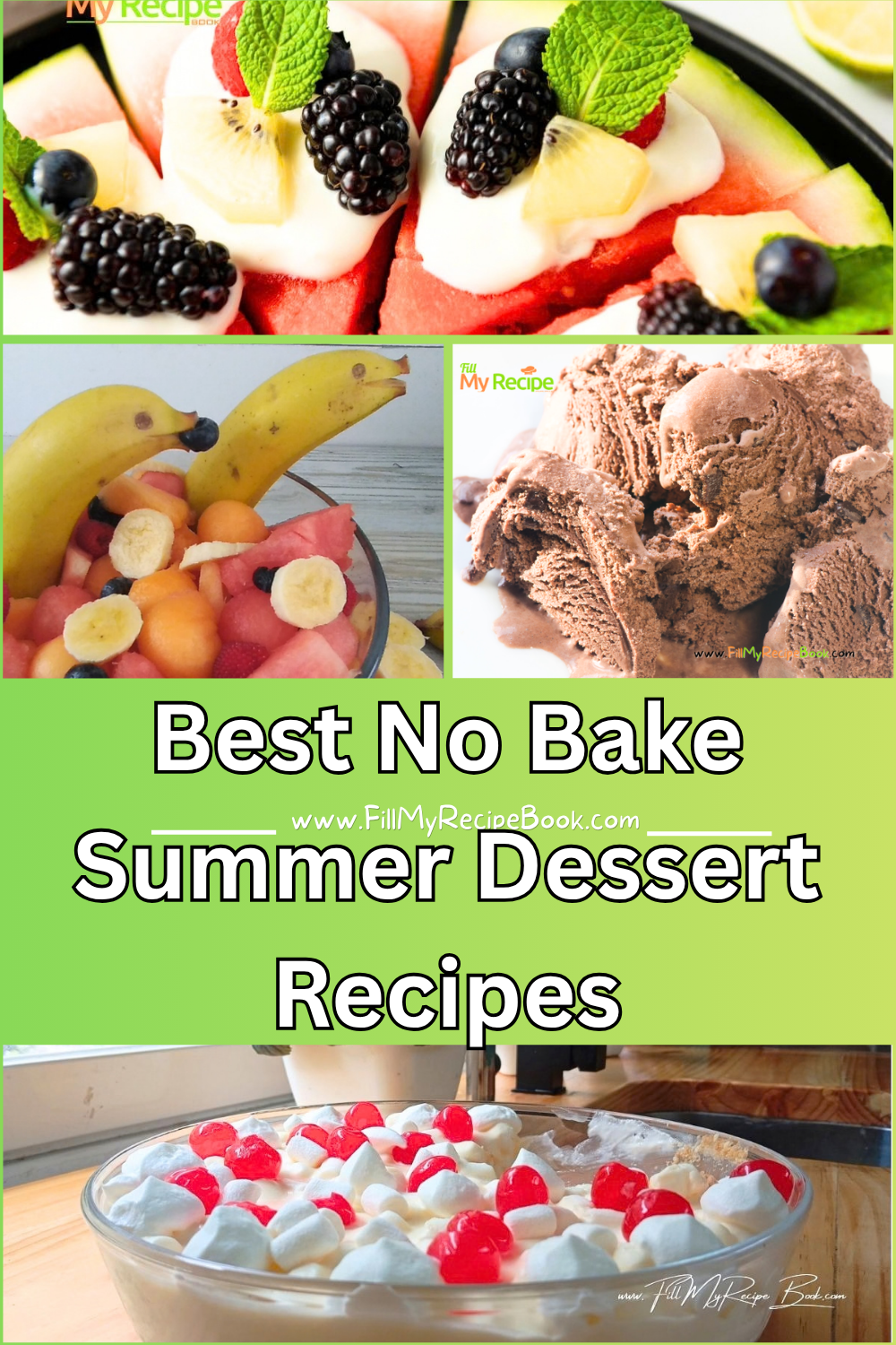 Simple but the Best No Bake Summer Dessert Recipes to serve. Homemade easy light and healthy ideas to make for tea, on hot days for family.