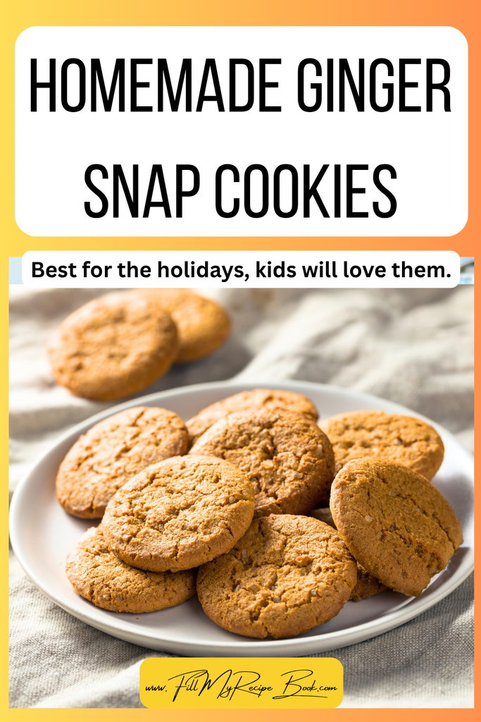 Bake these Homemade ginger snap cookies for the holidays. Crisp, warmly spiced and perfect for dunking in your favorite hot drink.