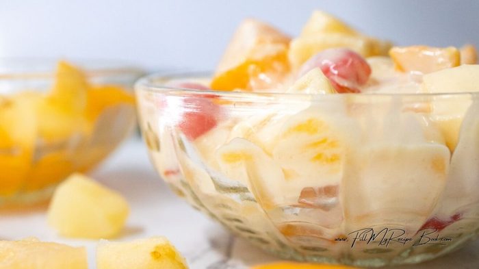Make a simple 2-ingredient fruit salad with custard in minutes. A quick no-bake, refreshing dessert recipe that’s perfect for summer.